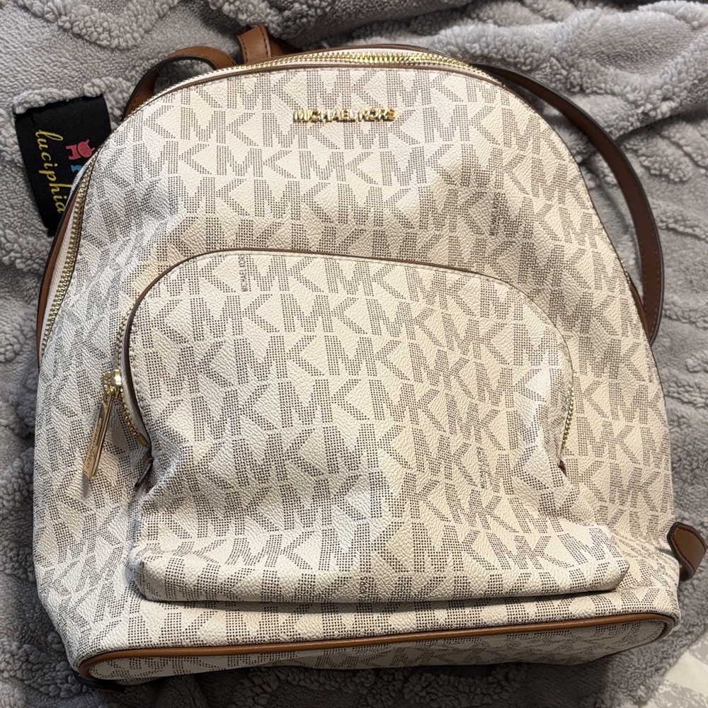 Michael Kors Beige and Tan Women's Backpack